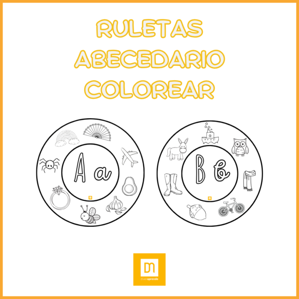 Ruleta abecedario colorear