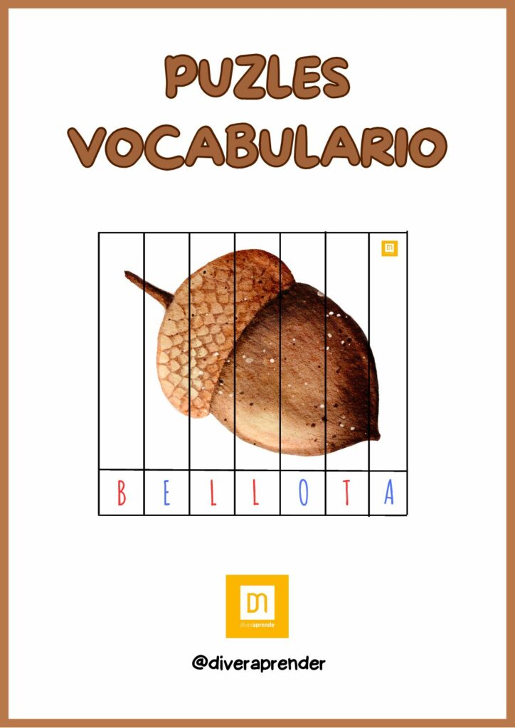 Puzles vocabulario otoño