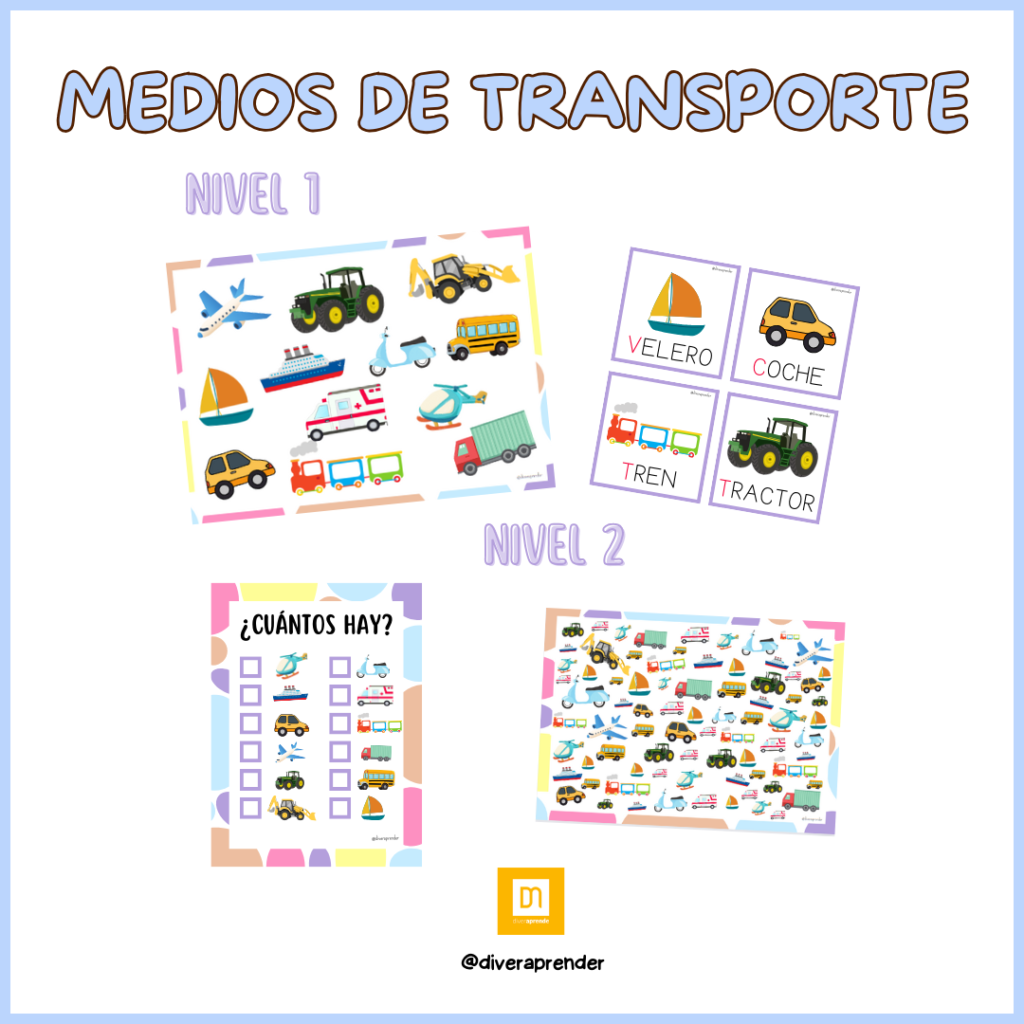 Busca y encuentra medios de transporte