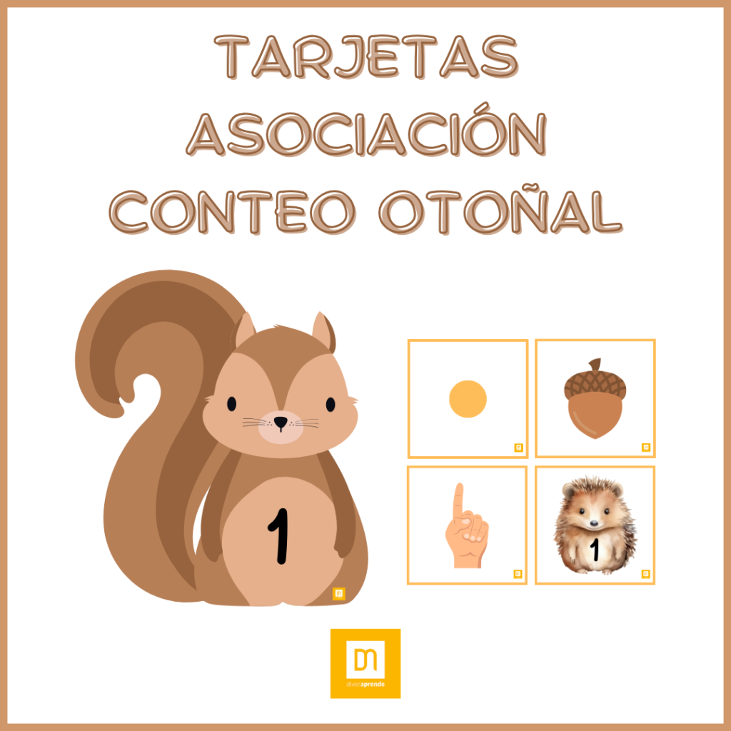 Asociación número y cantidad otoñal