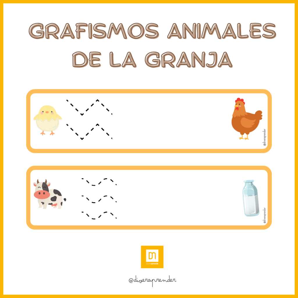 Grafismos animales de la granja