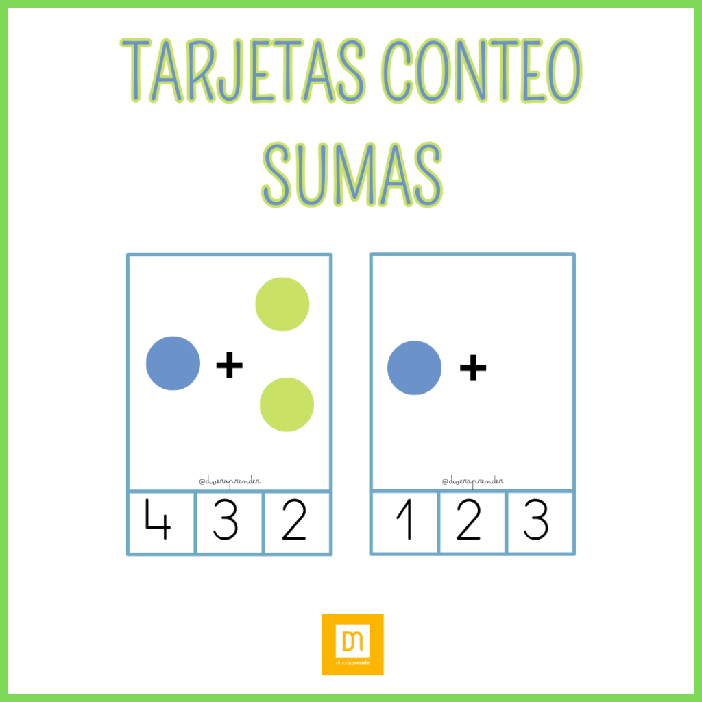 Tarjetas conteo sumas