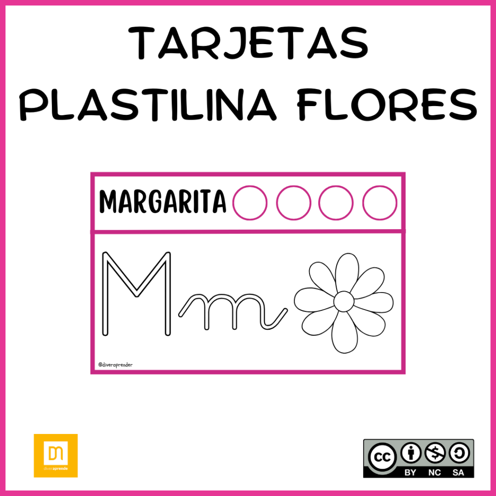 Tarjetas flores plastilina