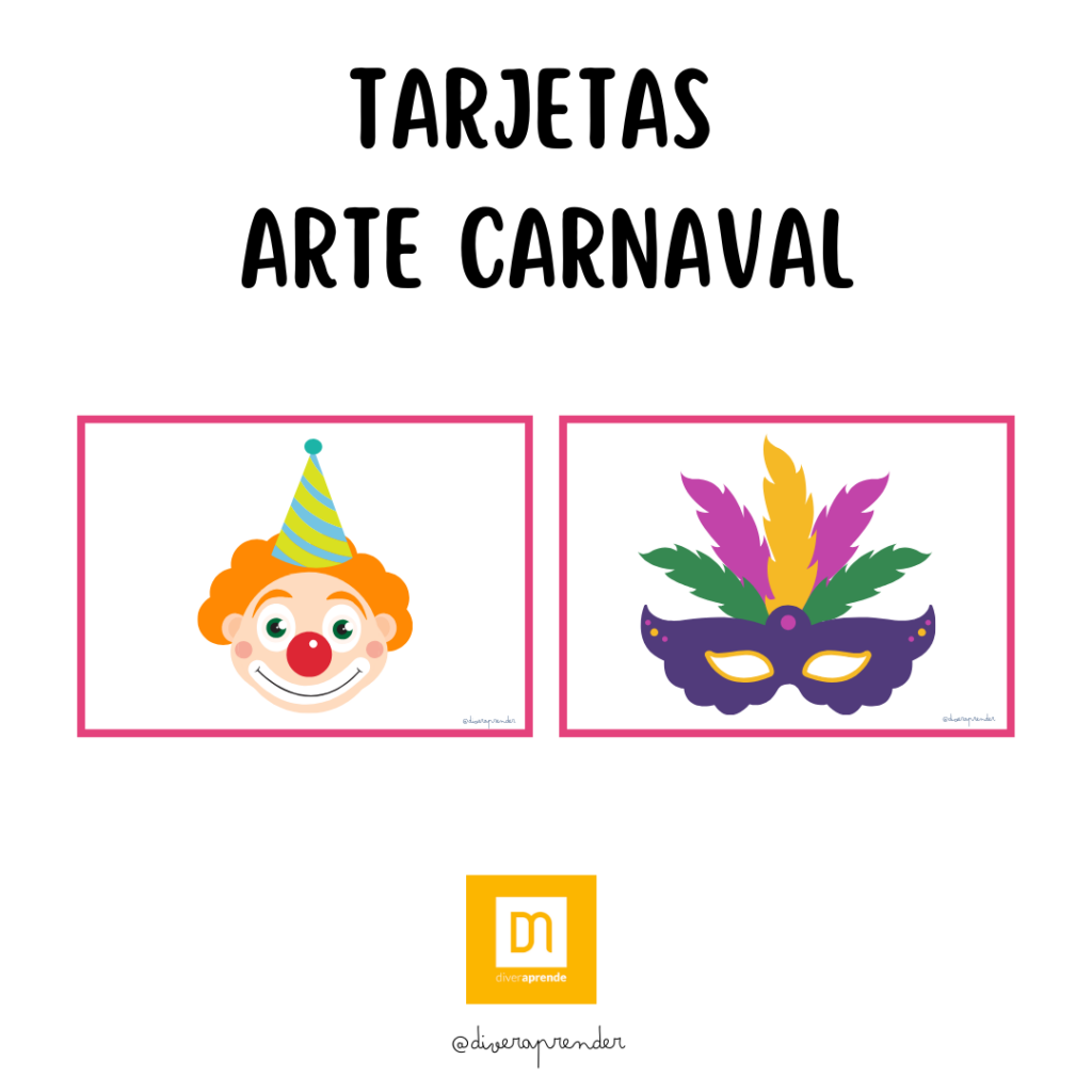 Tarjetas de arte carnaval