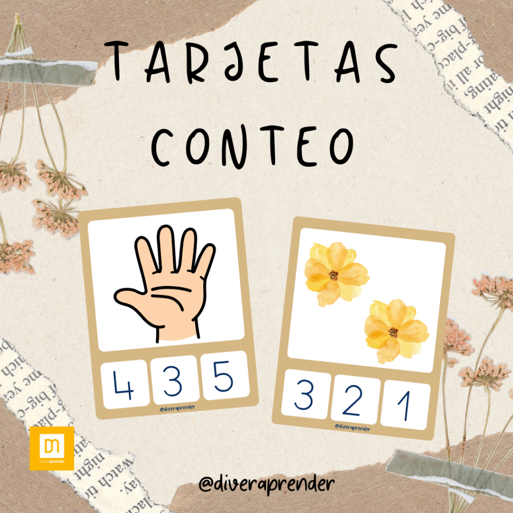 Tarjetas de conteo.