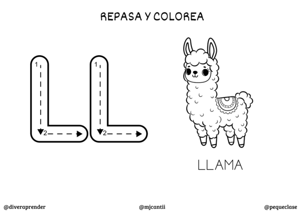 Cuaderno lecto nivel 4 "LL, B, V, Z, C, R, RR, F". Blanco y negro. - Imagen 2